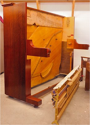 Piano Cabinet undergoing restoration